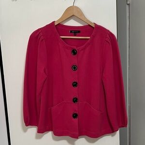 Pink Crop Sweater/Jacket  size M cotton knit F317